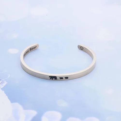 Vista 4 de NC - Pulsera de mamá oso para la familia, joyería de mamá oso para mamá, oso bebé, oso de cachorros, regalo para mamá, oso con joyería de 1, 2, 3