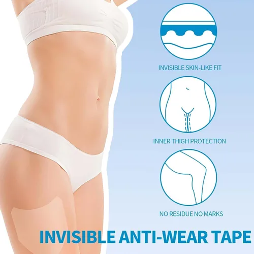 Vista 3 de 30 Pcs Thigh Lift Tape for Loose Skin, Transparent Anti Friction Patch, Invisible Lift and Glow Patches Body,Sweatproof Protection Patches for