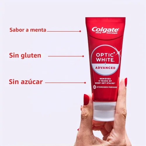 Vista 9 de Colgate Optic White Advanced Pasta dental con peróxido de hidrógeno