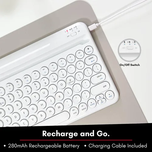 Vista 4 de Macally Teclado Bluetooth compacto y una cámara web de 1080P, prepárate para trabajar desde casa