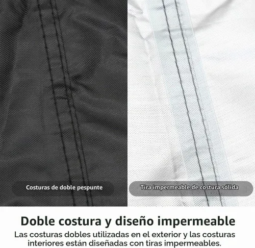 Vista 3 de Funda para cortacésped de giro cero, ajuste universal 600D poliéster Oxford, resistente a la intemperie UV con hebilla resistente al viento, cordón