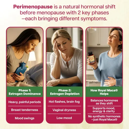 Vista 7 de Whole World BOTANICALS Maca Real para Peri-Menopausia, 60 CT