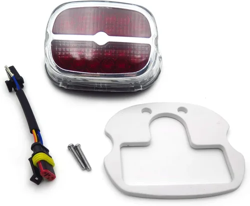 Vista 5 de Luces de freno traseras SMT-RED compatibles con lente transparente XL Harley Dyna Sportster 1999 y posteriores [B075VLXQ7V]