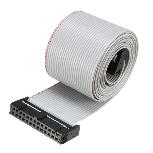 Vista 6 de uxcell Echada plana gris de la longitud 8.3 ft m de los pernos el 50.4 in del cable de cinta del alambre de IDC 34 Tipo-B