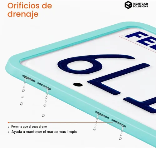 Vista 7 de Rightcar Solutions Marco de matrícula de silicona El marco original de matrícula de automóvil de silicona de grado premium A prueba de óxido, a