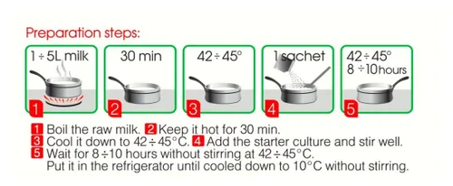 Vista 8 de Iniciador de yogur búlgaro Cultura de yogur probiótico natural Iniciador de cultivo de yogur casero hasta 50 litros Lactobacillus bulgaricus 10