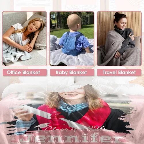 Vista 55 de Manta personalizada con imagen, manta personalizada con texto de fotos, manta de fotos personalizada para amiga, mamá y papá, regalos personalizados