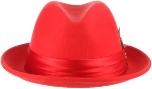 Vista 7 de Stacy Adams Sombrero Fedora de fieltro de lana aplastable para hombre Negro