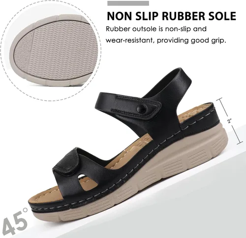 Vista 4 de Ortho+rest Sandalias ortopédicas cómodas para caminar con soporte de arco para mujer