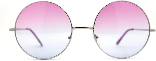 Vista 14 de Hippie Groovy Gradient Oversize Anteojos de sol redondos Lennon grandes