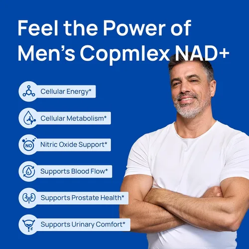 Vista 2 de Selerb Suplementos NAD+ para Hombres – Suplementos de Óxido Nítrico para la Salud de la Próstata para Hombres con Resveratrol, CoQ10, L Citrulina