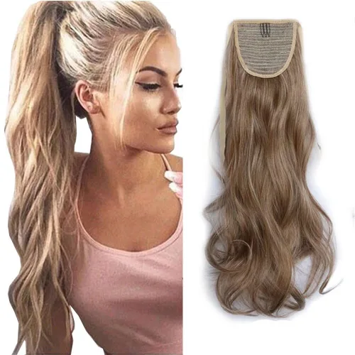 Vista 16 de Extensiones de cabello sintético de 20 pulgadas, 3.17 oz, ondulado, rizado, resistente al calor, fibra sintética para mujer