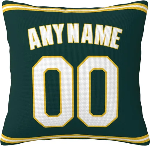 Vista 31 de Funda de almohada personalizada: Funda de almohada personalizada con cualquier nombre y número, regalo personalizado para fanáticos