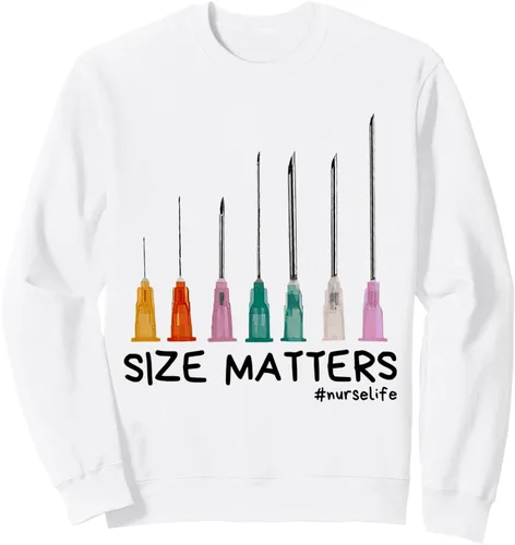 Vista 7 de Needle Size Matters Sudadera divertida de enfermería CNA Nurse Life, Negro