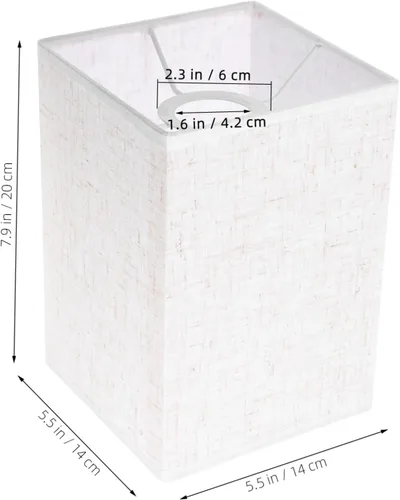 Vista 2 de VILLCASE Pantalla de lámpara de lino, cubierta rectangular de lino para lámpara de suelo, cubierta de luz de mesa para dormitorio, sala de estar