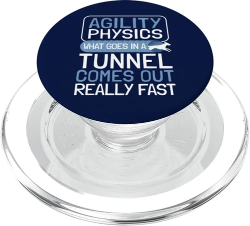 Vista 7 de Dog Agility Handler - Agility Physics - Tunnel Dog Agility PopSockets Adhesive PopGrip