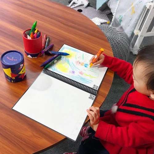 Vista 8 de Lebze Crayones para niños pequeños, 24 colores crayones no tóxicos para niños a partir de 3 años, crayón jumbo fácil de sostener para niños, seguro