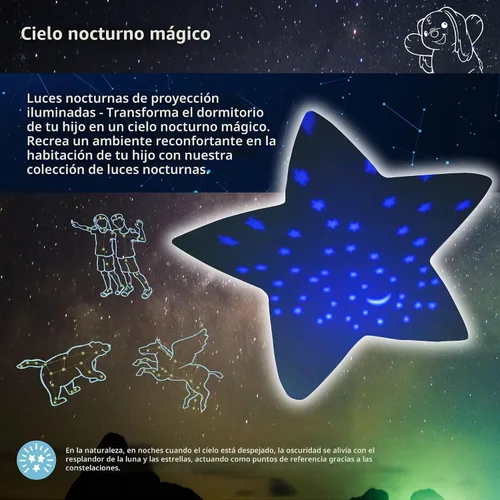 Vista 5 de Cloud B Twilight Buddies Dragón de peluche Luz nocturna Proyector de estrellas y constelaciones en 3 colores Apagado automático desde