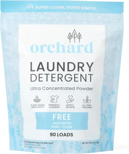 Vista 8 de Orchard Detergente en Polvo para Ropa Natural Limpieza Profunda Polvo para Ropa para Piel Sensible - Cítricos - Ingredientes Efectivos a Base