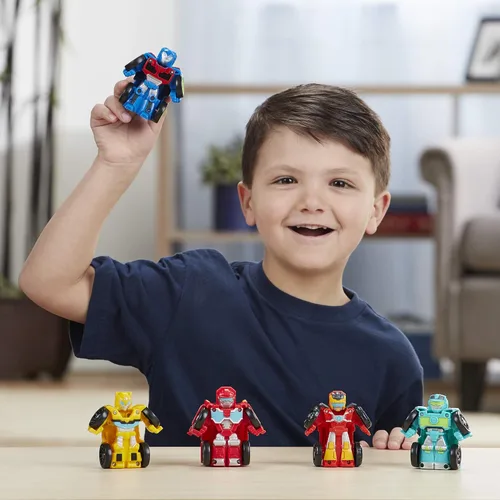 Vista 10 de Transformers Playskool Heroes Rescue Bots Academy Mini Bot Racers Converting Robot Toy Toy Pack 5, coches de juguete coleccionables de 2 pulgadas