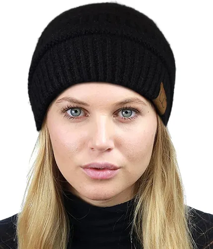 Vista 518 de C.C Trendy Warm Chunky Soft Stretch Cable Knit Beanie