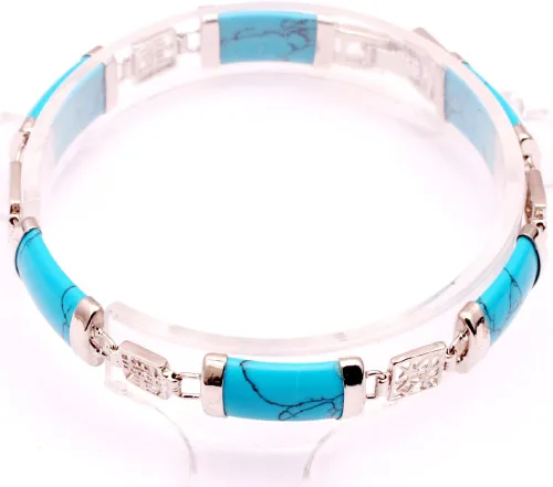 Vista 2 de JOE FOREMAN Buddhism Wish - Pulsera plateada para mujer y niña, 7 pulgadas