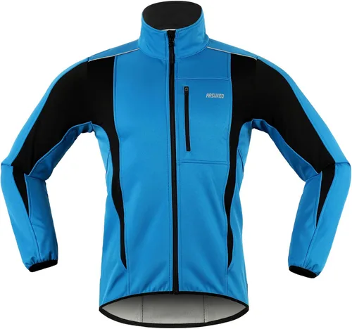 Vista 2 de Chaqueta térmica para ciclismo (tejido Softshell, resistente al viento, impermeable, 15K) de ARSUXEO