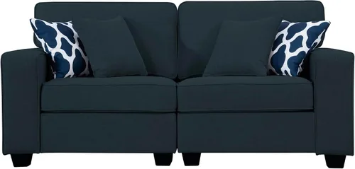 Vista 9 de Legend Vansen - Sofá seccional modular en forma de U con otomano, sofá de esquina reversible moderno para sala de estar (Antracita, 2+3 con otomano)