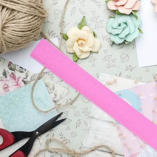 Vista 4 de LIFKOME Papel crepé dobleces rollo de papel crepé hojas italianas rosas papel de regalo para obras de arte floral, bricolaje, decoración de boda