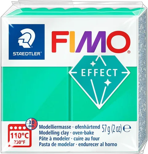 Vista 27 de Staedtler FIMO Effects Arcilla Polimérica - Arcilla para Hornear en Horno para Joyería, Escultura, Azul Translúcido 8020-374