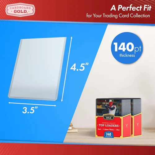 Vista 3 de Cardboard Gold Cargadores superiores de 140pt para tarjetas gruesas
