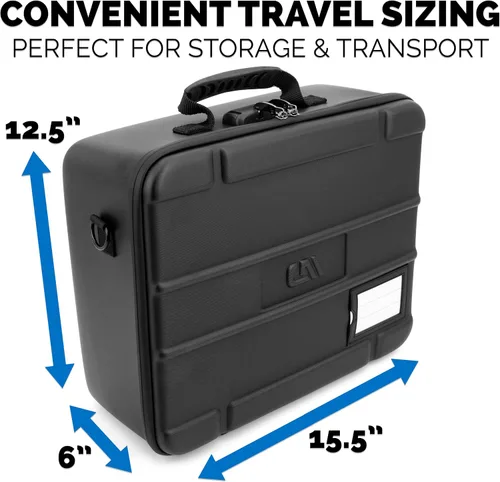 Vista 7 de CASEMATIX Rock Collection - Estuche de viaje con bloqueo programable, caja de colección Rock de 144 ranuras con cuatro bandejas protectoras