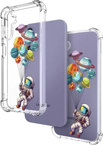 Vista 6 de Hungo Funda compatible con Samsung Galaxy S25 Plus / S24 Plus, diseño femenino estético de diseño femenino S24+ S25+ de astronauta de dibujos