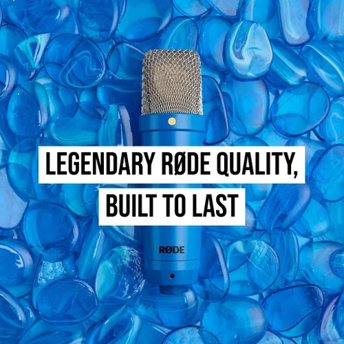 Vista 6 de RØDE NT1 Signature Series Micrófono condensador de gran diafragma con soporte de choque, filtro pop y cable XLR para producción de música, grabación