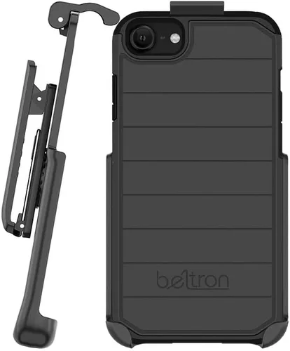 Vista 2 de BELTRON Funda con clip para cinturón para iPhone SE 3 2022, SE 2 2020, iPhone 7/8, funda híbrida delgada de protección completa resistente y funda