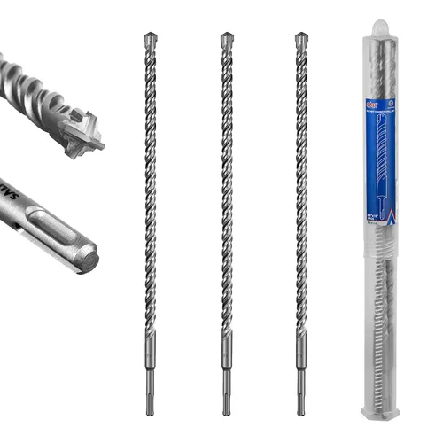Vista 13 de SALI 10 brocas de martillo giratorio SDS Plus de 1/2 x 6 pulgadas, kit de broca para hormigón, material de carburo de doble rosca de tipo cruzado