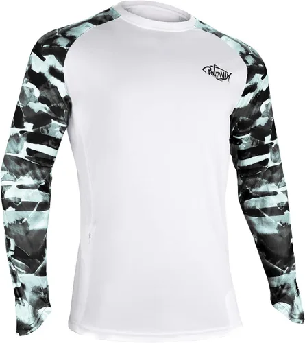 Vista 47 de Palmyth - Camiseta de pesca para hombre, con manga larga, protección solar ultravioleta FPU 50+, con bolsillo