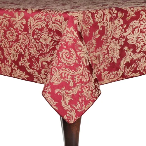 Vista 12 de Ultimate Textile -2 Pack- Miranda 72 x 120-Inch Rectangular Damask Tablecloth - Jacquard Weave, Black