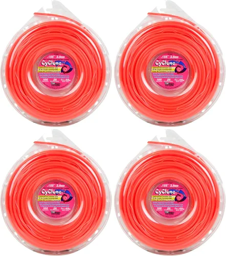 Vista 3 de Desert Extrusion Cyclone CY155D1 Línea comercial de 0.155 pulgadas x 105 pies, color rojo, fabricado en Estados Unidos