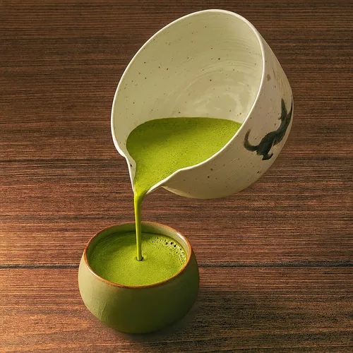 Vista 4 de Juego completo de 8 piezas de matcha – Kit de ceremonia de té matcha japonés con cuenco con estampado de gato, accesorios de bambú y herramientas