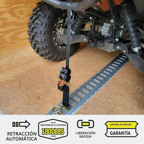 Vista 4 de DC Cargo Mall Correas de trinquete retráctiles - Opciones de montaje E-Track y atornilladas (paquete de 2) 1 pulgada x 6 pies - 4,000 libras