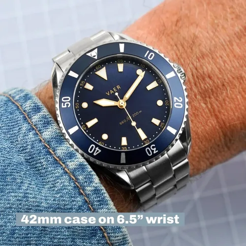 Vista 6 de Vaer DS4 Solar Dive Watch for Men - Ocean Ready 20 ATM, Solar-Powered - Perpetual Time Keeping, Sapphire Crystal, & Extreme Accuracy