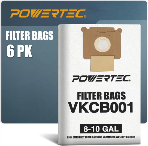 Vista 8 de POWERTEC VDBP Bolsas de filtro de polvo para Vacmaster 6PK, para Vacmaster VQ407S, VWM510 aspiradoras húmedas/secas de 4 a 5 galones, bolsas