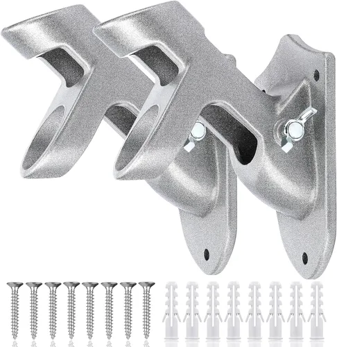 Vista 9 de HOOPLE Soporte para asta de bandera para casa exterior, soporte de aluminio resistente para bandera y soporte de montaje para asta de bandera