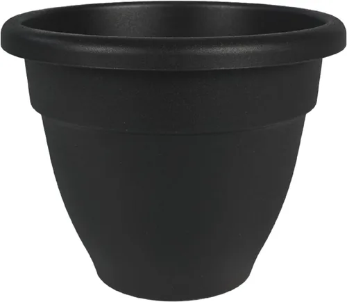 Vista 29 de The HC Companies, Caribbean - Maceta de plástico y ligera de 6 pulgadas para interiores y exteriores, maceta para hierbas y flores, color negro