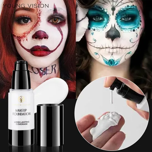 Vista 3 de Base líquida blanca para maquillaje de Halloween, maquillaje líquido