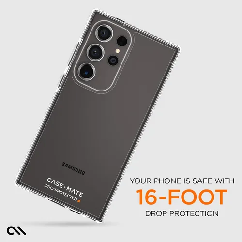 Vista 3 de Case-Mate Funda transparente resistente para Samsung Galaxy S24 Ultra [protección contra caídas D3O de 16 pies] [compatible con carga inalámbrica]