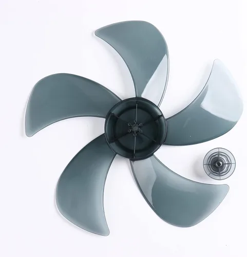 Vista 5 de iiniim Ventilador universal de plástico de 12/14 pulgadas, repuesto de 5 hojas con cubierta de tuerca para ventilador general de pie, color gris, 12