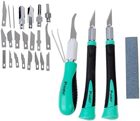 Vista 8 de Proskit - Cuchillo multifuncional para carpintería, juego de herramientas para tallar Pd-395a