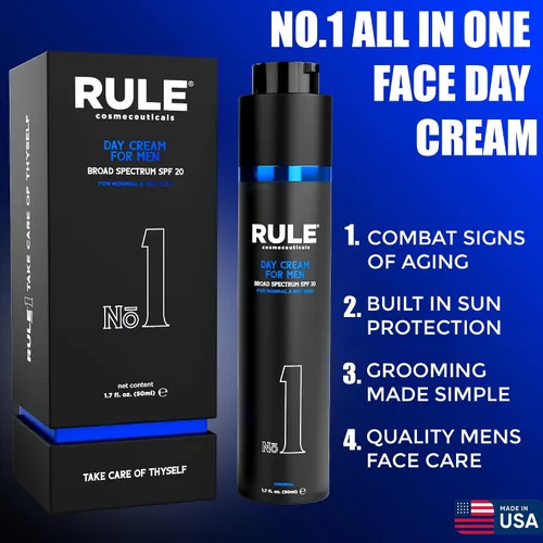 Vista 5 de Crema de día No.1 para hombres, hidratante facial antienvejecimiento 10 en 1 para reducir las arrugas y la sequedad, SPF 20, colágeno, vitaminas B